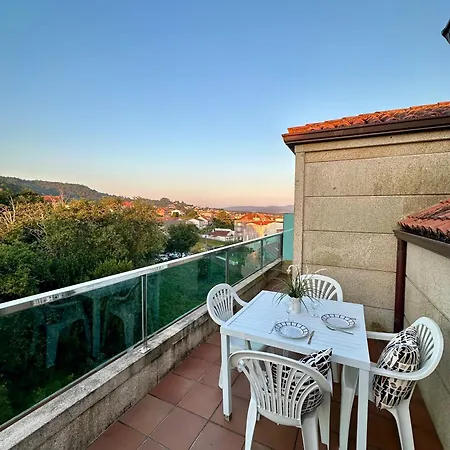 Atico Con Terraza Sanxenxo A 5 Mn Playa Del Silgar Apartment Exterior photo